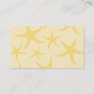 Carte De Visite Modèle jaune d'étoiles de mer