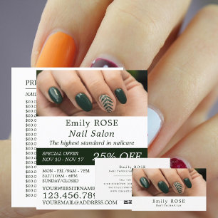 Carte De Visite Modèle main, Technicien Nail
