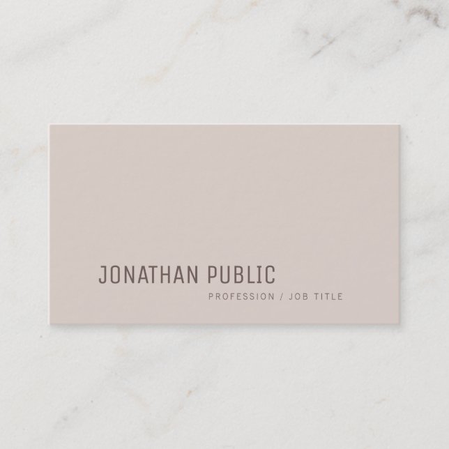 Carte De Visite Modèle minimaliste moderne couleur élégante Elite (Devant)