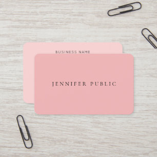 Carte De Visite Modèle Moderne Élégant Rose Gold Professionnel