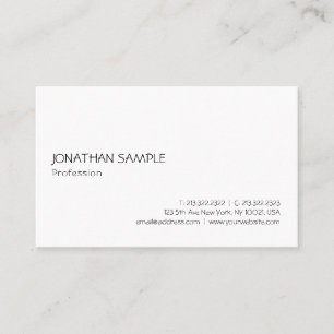 Carte De Visite Modèle moderne minimaliste professionnel élégan