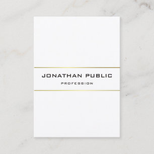 Carte De Visite Modèle Moderne Monogram Gold Stripes Professionnel