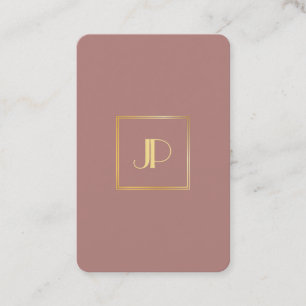 Carte De Visite Modèle moderne professionnel élégant de monogramme