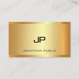 Carte De Visite Modèle moderne sophistiqué Faux Gold Élégant