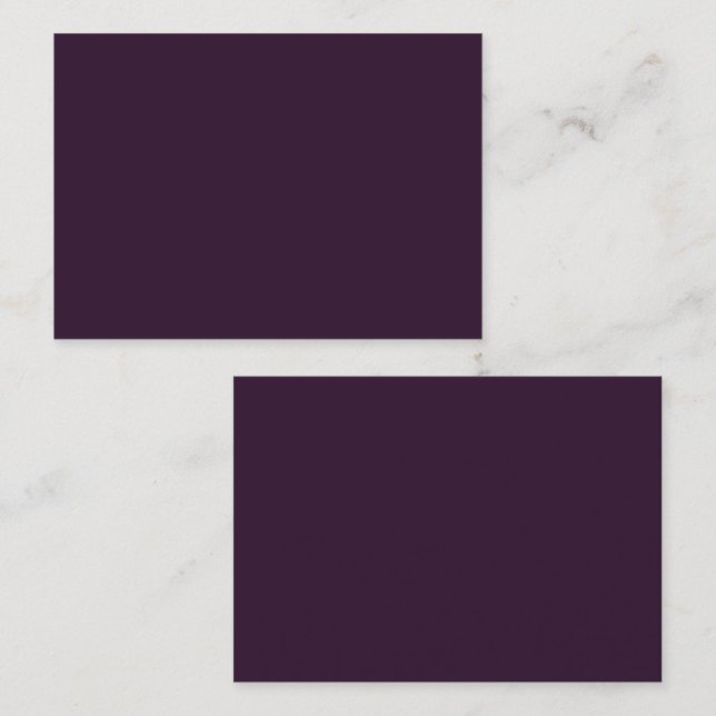 Carte De Visite Modèle monochrome BUDGET PLUM POURPRE (Devant / Derrière)