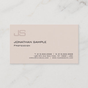 Carte De Visite Modèle monogramme moderne minimaliste