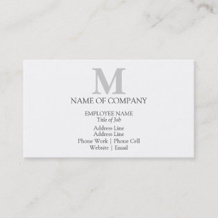 Carte De Visite Modèle monographique personnalisé élégant