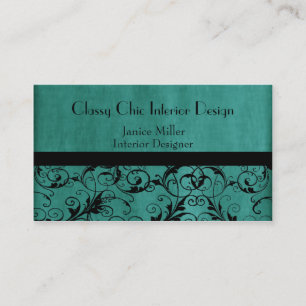 Carte de visite modelé par vert lavé d'Aqua