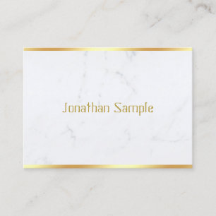 Carte De Visite Modèle personnalisé élégant en marbre blanc avec t