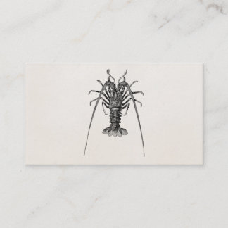 Carte De Visite Modèle personnalisé vintage de langouste
