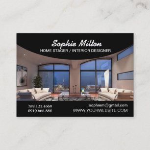 Carte De Visite Modèle photo du concepteur d'intérieur de la mise