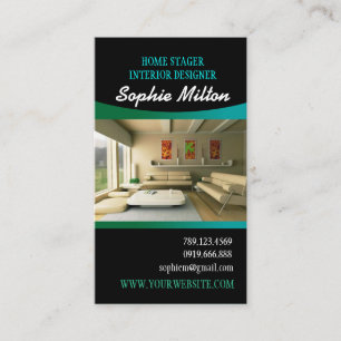 Carte De Visite Modèle photo du concepteur d'intérieur du volet Ac