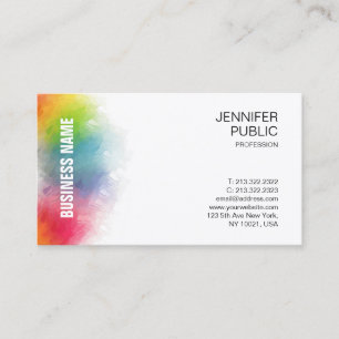 Carte De Visite Modèle professionnel de couleurs arc-en-ciel moder