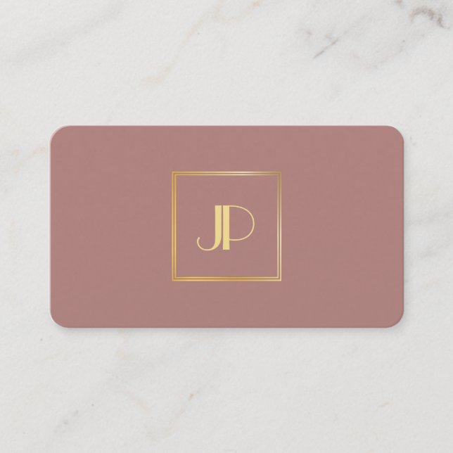 Carte De Visite Modèle Professionnel Élégant Moderne de Monogramme (Devant)