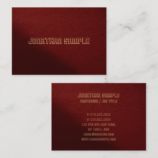 Carte De Visite Modèle professionnel moderne tendance (Devant / Derrière)