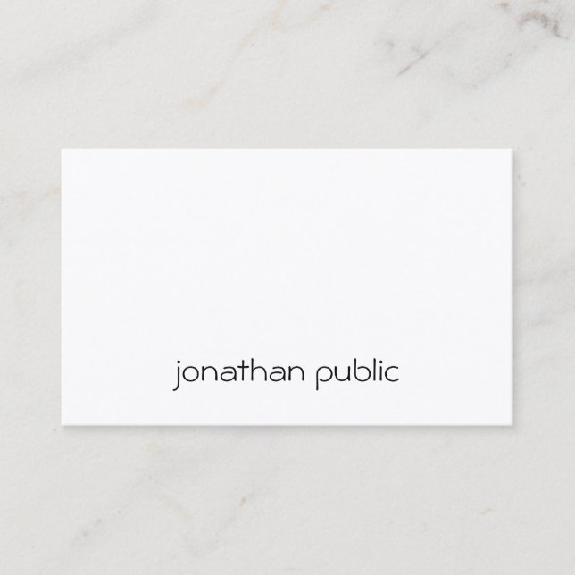 Carte De Visite Modèle professionnel simple et élégant (Devant)