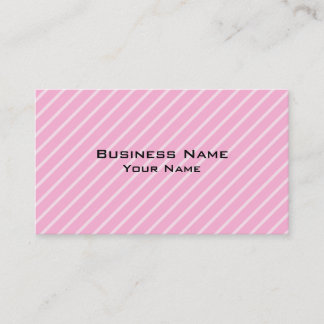 Carte De Visite Modèle rayé diagonal rose de sucrerie