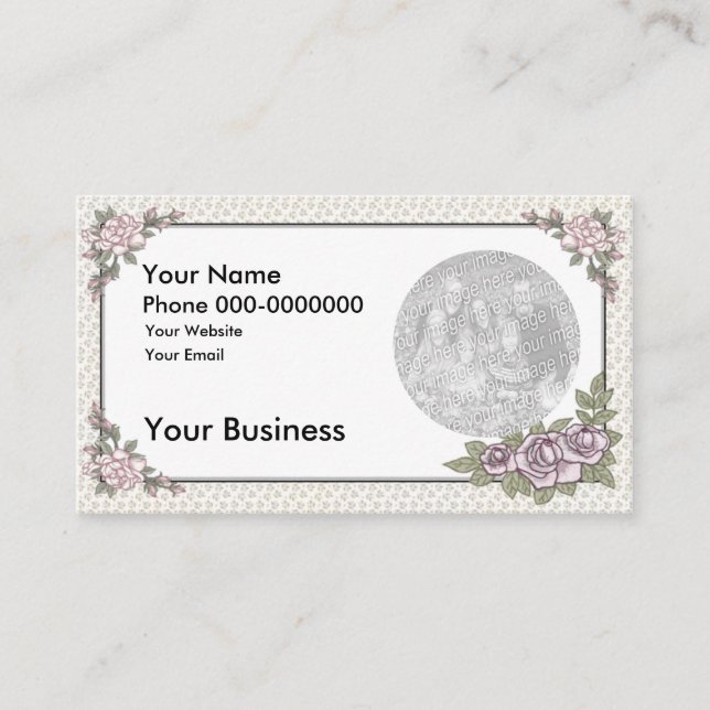 Carte de visite Modèle Rose (Devant)