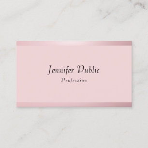 Carte De Visite Modèle Rose Gold Modern Elegant tendance