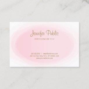 Carte De Visite Modèle rose moderne simple chic de minimaliste