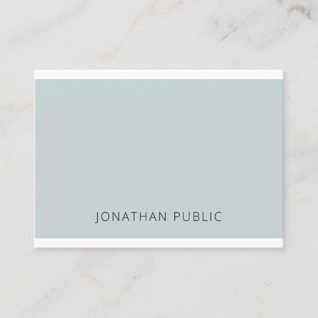 Carte De Visite Modèle simple bleu vert élégant professionnel (Devant)