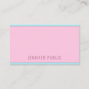 Carte De Visite Modèle simple créatif moderne rose et bleu