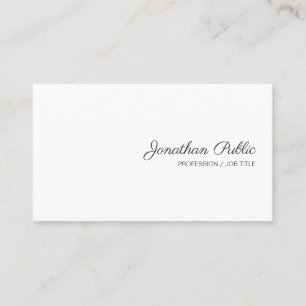 Carte De Visite Modèle simple de nom de script manuscrit moderne