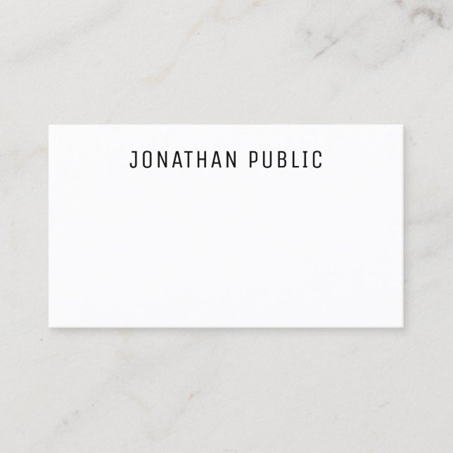 Carte De Visite Modèle simple élégant professionnel moderne person (Devant)