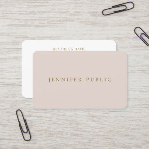 Carte De Visite Modèle simple moderne professionnel beige et blanc