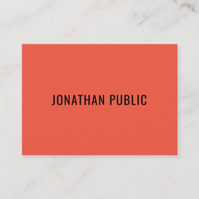 Carte De Visite Modèle simple moderne tendance bleu rouge orange (Devant)