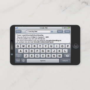 carte de visite modèle sms iphone