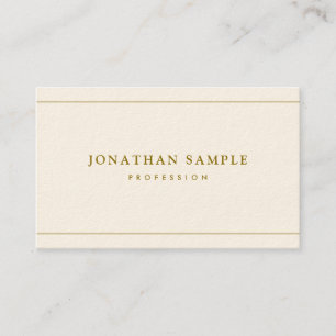 Carte De Visite Modèle Tendance Élégant Texte Or Luxe Crème