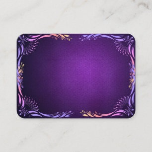 Carte De Visite Modèle violet profond avec conception de la bordur