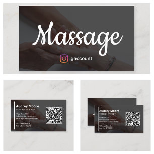 Carte De Visite Modèles de conception de thérapie de massage pour 