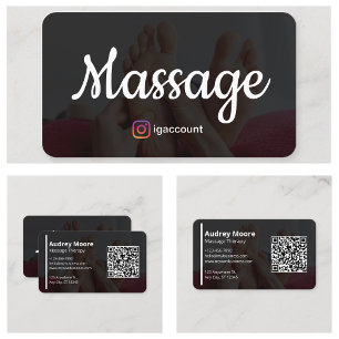 Carte De Visite Modèles de conception de thérapie de massage réfle