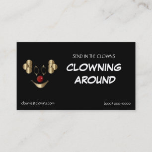 Carte De Visite Modèles de logos de clown d'or