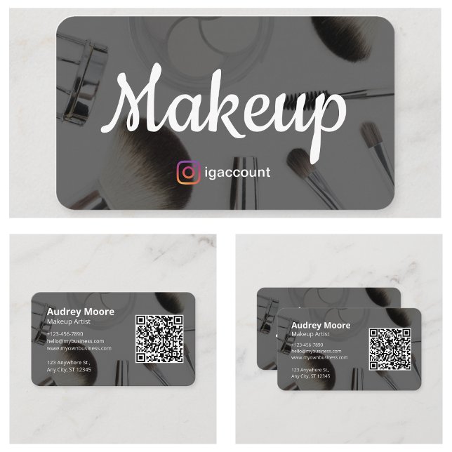 Carte De Visite Modèles de maquilleurs (Makeup Artist Templates Business Card
)