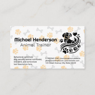 Carte De Visite Modèles de patte de chien et d'os de toutou Maga