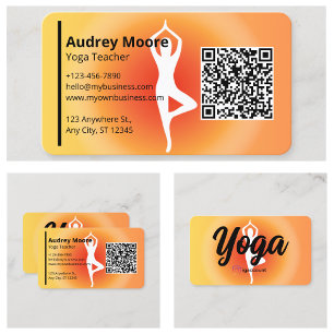 Carte De Visite Modèles de professeur de yoga spirituel