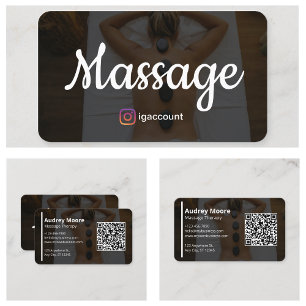 Carte De Visite Modèles de Thérapie de Massage