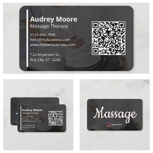 Carte De Visite Modèles de thérapie de massage Bien-être holistiqu