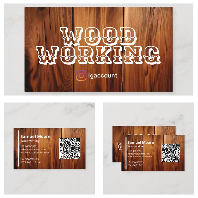 Carte De Visite Modèles de travail du bois professionnels (Professional Woodworking Templates Business Card
)