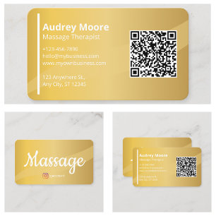 Carte De Visite Modèles Élégants pour Thérapeutes de Massage Moder