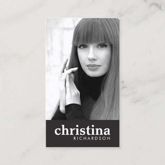 Carte De Visite Modèles et acteurs Capture d'écran moderne II (Devant)