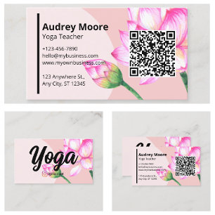 Carte De Visite Modèles personnalisables pour professeurs de yoga