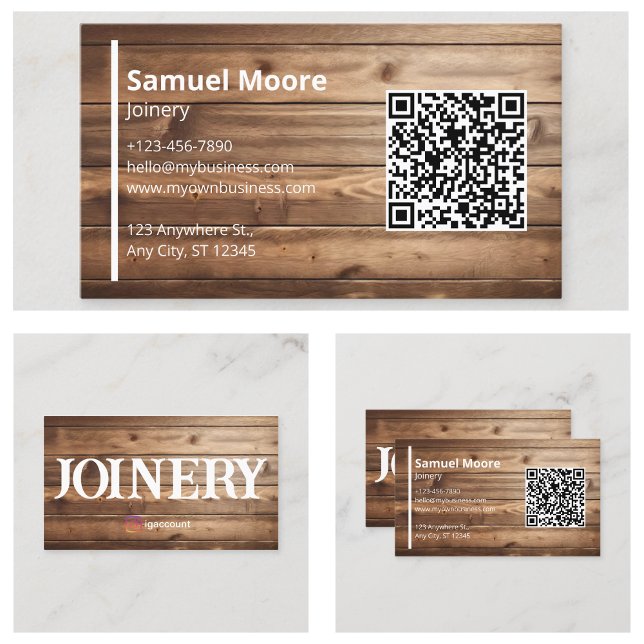 Carte De Visite Modèles professionnels (Professional Joinery Templates Business Card
)