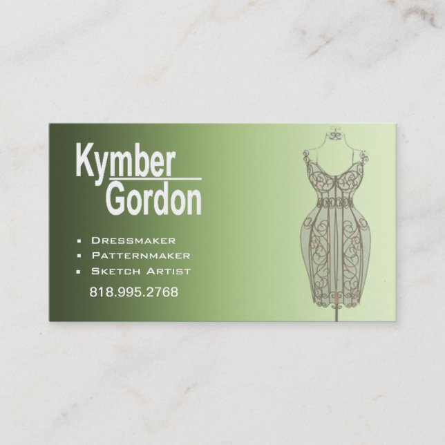 Carte De Visite "Modeleur Seamtress du mannequin II de couturière" (Devant)
