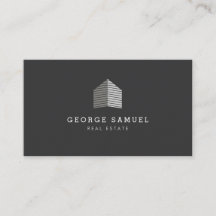 Modern Abstract Home Logo Realtor Gray White