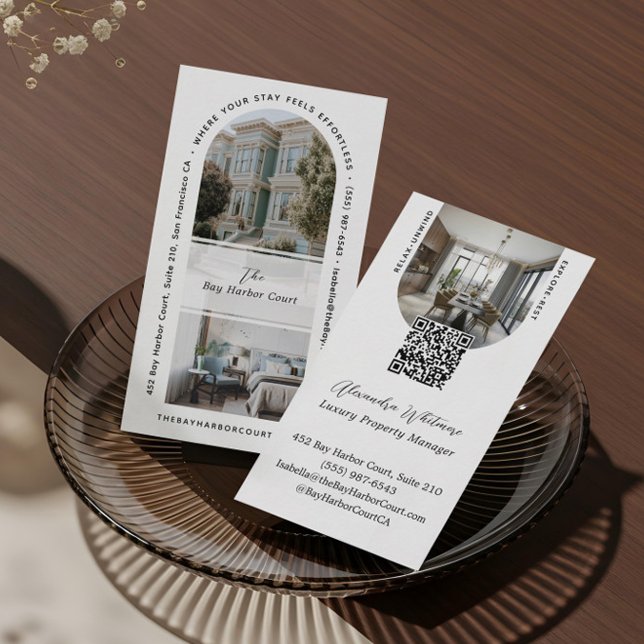Carte De Visite Modern Arch Photos Home Rental Property Manager (Créateur téléchargé)