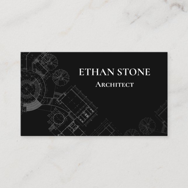 Carte De Visite Modern Architect Business Card (Devant)